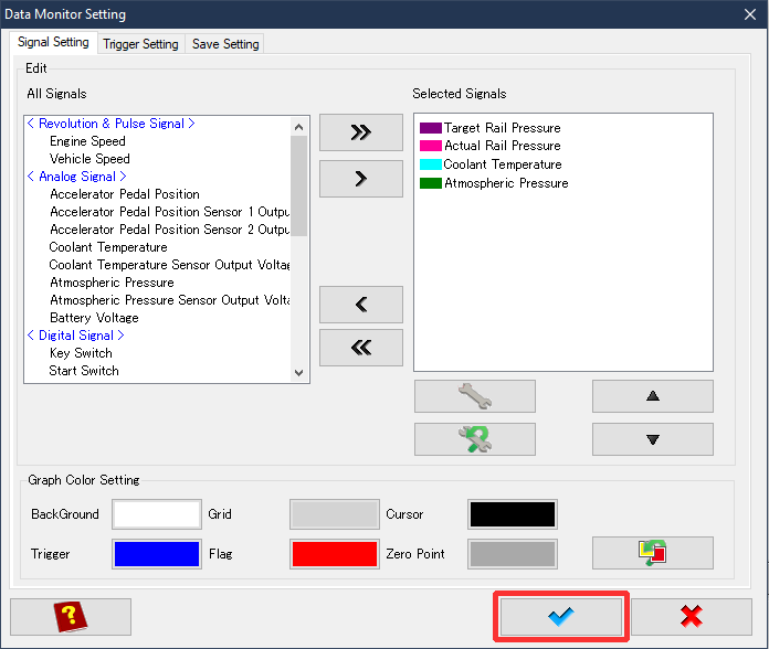 Settings Checkmark