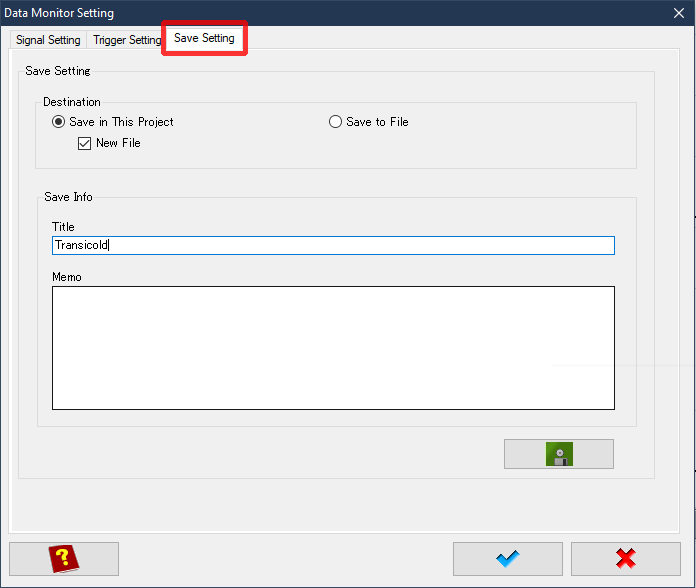 Save Setting